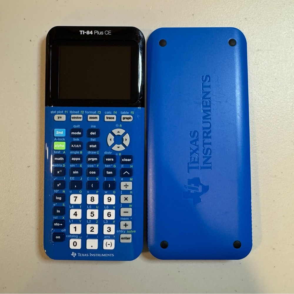 Texas Instruments TI-84 Plus CE Blue Graphing Calculator Only Works Tested